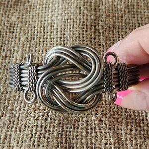 Bracelet Silver Plated Celtic Celtic Cuff Very Pretty Will Fit Up To 7.25" Wrist